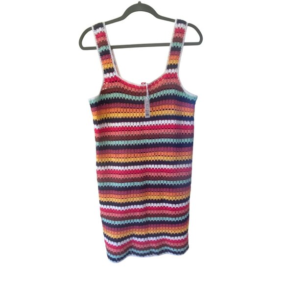 NWT Marine Layer Fiona Crochet Dress Multi Stripe L Hard to Find MSRP$228 - Picture 15 of 17
